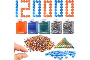 Lotvic 120000 Pcs Gel Blaster Ammo, 7-8mm Gel Bullets, 5 Pack Gel Gun Ammo, Gel Blaster Bullets, Refill Ammo for Gel Blaster Gun, Gel Ball Blaster, Electric Gel Ball Gun