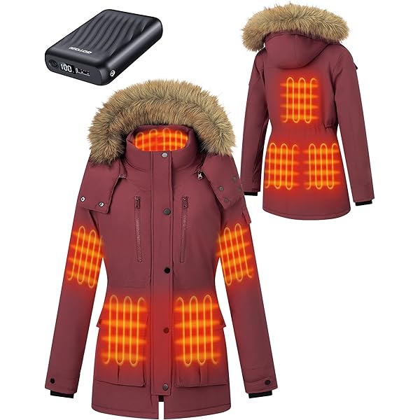 GOTOBI Verwarmd vest voor dames, met 16000 mAh powerbank, verwarmbaar vest met 9 verwarmingszones en 3 instelbare temperaturen, verwarmd vest voor outdoor-activiteiten, wandelen, grijs, grijs, L