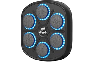 RevFit Music Boxing Machine mit LED-Lichtern, Bluetooth, 9 Geschwindigkeitsmodi & Zählmodus, Elektronische Boxmaschine für Kinder/Erwachsene, Musik-Boxen für Zuhause & Fitnessstudio