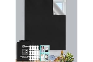 ARSIKEY 300x145cm Temporary Blackout Blinds | 100% Material for Any Window Cut to Size 24 Adhesive Tapes Easy Stick on Windows Portable Use Travel and Bedroom