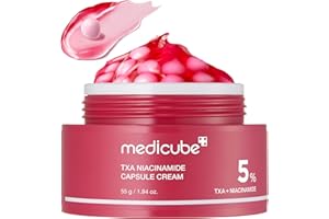 medicube TXA + Niacinamide Capsule Cream 1.94 oz – Crema hidratante dual para luminosidad, tono desigual, textura e hidratación con ácido tranexámico puro y niacinamida