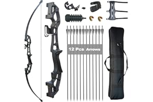 Tongtu Arc de Chasse Adulte droitierr pour Adulte 30 40LBS 50"Survie d'ensemble de tir à l'arc Takedown Bow