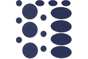 Skystuff 48 toppe adesive in nylon per riparare piumini, tende, capispalla, forma rotonda e ovale