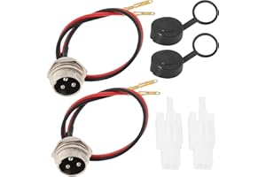 eMagTech 2 Conectores para Patinete Eléctrico de 3 Pines Compatible con Razor Pocket Mod Compatible con Dirt Quad Compatible con Dirt Rocket MX350 Longitud de 17 Cm