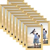 EYMPEU Lot de 18 Cadres Photo 10x15 CM Dorés pour Mur et Table | Design Élégant et Chic pour Photos, Diplômes, Affiches, Post