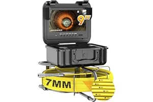 Dnenellr Telecamera Ispezione Tubi 30M, 1080P Videoispezione per Tubazioni, Autolivellante, Contametri, DVR, Sonda con Telecamera per Ispezione Tubi Fognature, Piscine e Scarichi, Impermeabile IP65