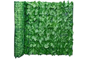 CHILDLIKE Artificial Ivy - Artificial Ieaf Screening Rolls - Leaf Screening 3m X 0.5m Privacy Hedging Wall Landscaping Garden Fence - Garland Foliage Green Leaves Plant For Wedding Party Garden Wall Decoration