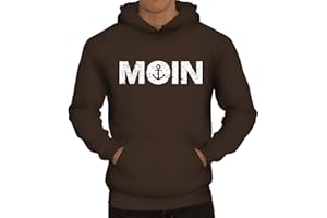 SHIRTSTREET Geschenkidee Küsten Hamburg plattdeutsch Herren Kapuzenpullover Moin Anker