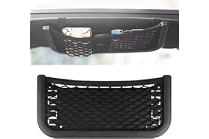 AUTUUCKEE Auto Aufbewahrungsnetz Zum Kleben,Auto Organizer Netze 26 x 12 cm,Elastisches Kfz Aufbewahrungsnetz,Kofferraum Netztasche,Auto Zubehör für Cars, Trucks, Vans, SUVs, Motorhomes(Color:Schwarz)