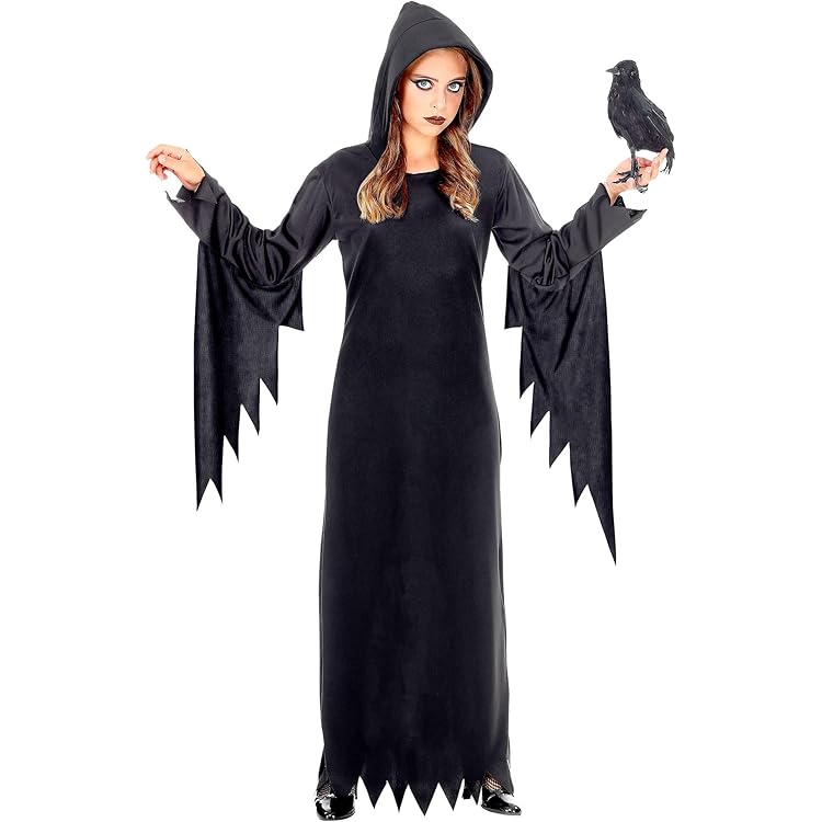 Costume Sorcière Robe Et Chapeau – Déguisement Halloween Et Carnaval Pour Adulte Taille XL