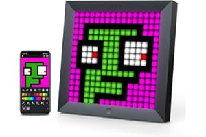 Divoom Pannello LED 16 x 16 retrò RGB LED Display lampada da parete adatto per LED Lightbar, fai da te Pixel Art Animation, accessorio decorativo multifunzione per PC e giochi camera da parete