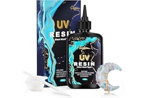 SUZZAM UV Harz 100g, Upgrade UV Resin hart kristallklares Transparentes UV epoxidharz für DIY Kunst, Schmuck, Gießen und Beschichten - Geruchsarmer Ultravioletter Harz klar