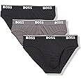 BOSS Mens Brief 3P CO/EL Three-Pack of Stretch-Cotton Briefs with Logo waistbands