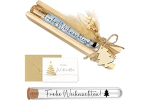 BOYATONG Geldgeschenk Weihnachten Verpackung Geschenkbox mit Trockenblumen & Karten, Wunscherfüller Weihnachtsgeschenke für Frauen Männer Kinder Familie Kollegen Freunde, Gutschein Geldgeschenke Verpackung