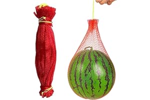 XJKLBYQ Nets de sandía, bolsas de redes de sandía de 100 piezas, bolsas de vegetales reutilizables de 15.8 pulgadas, bolsa de cebolla hueca portátil para melón de miel, pepinos, huevo