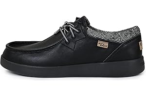 Kickback Haven - Mocassini da Uomo - Scarpe Casual Leggere da Uomo - Tomaia in Morbida Pelle e camoscio - Lacci Elastici Regolabili - Suola Ammortizzata - Solette in Schiuma Attiva Foderate in Pelle