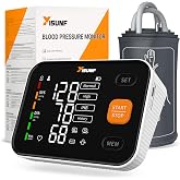 YISUNF Automatic Digital Arm Blood Pressure Monitor for Home Use, Blood Pressure and Heart Rate Monitor with LED Display, 2&times;1