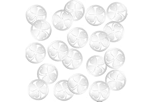 Otuuz 20 Einkaufswagenchips mit Vierblättrigem Kleeblatt Edelstahl Einkaufschip Tragbar Glücksbringer Einkaufswagenchip Einkaufswagen Münzen für Männer Frauen Einkaufstrolleys Einkaufen Supermarkt