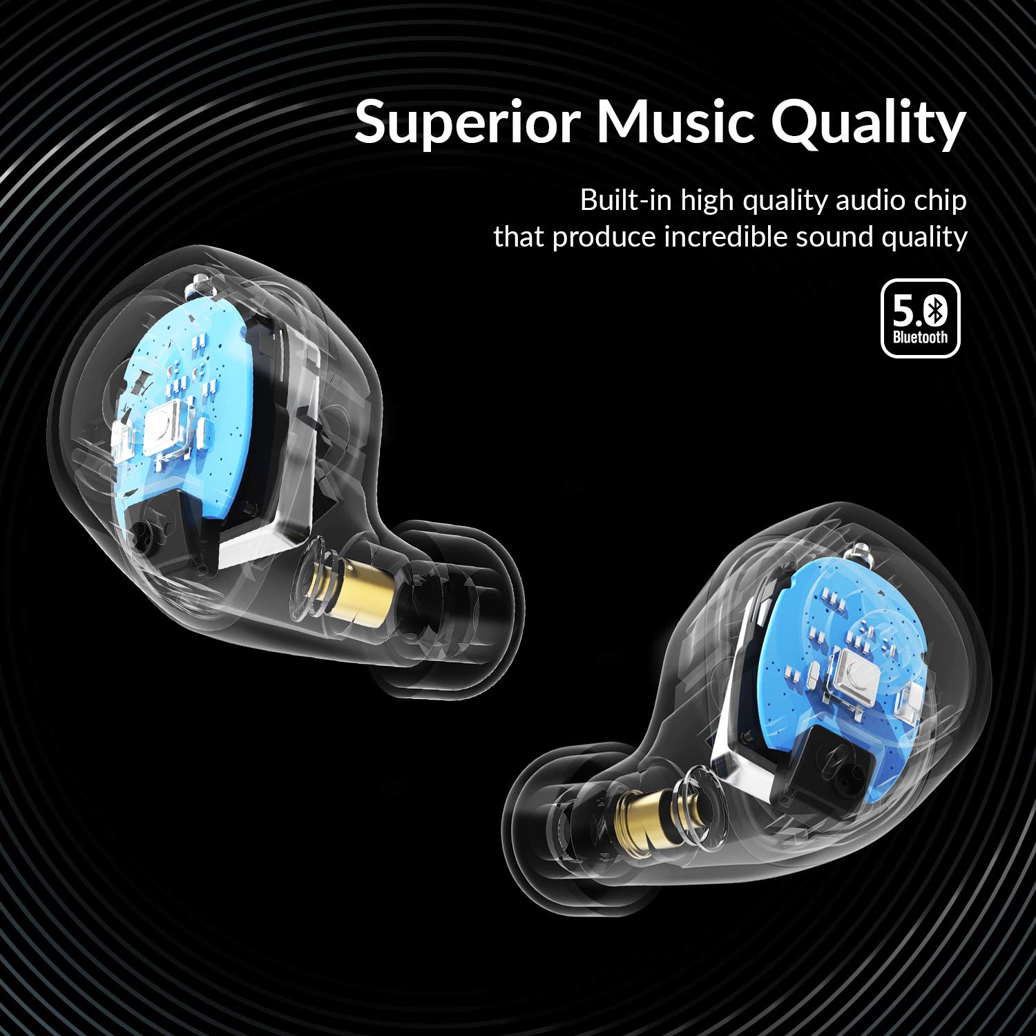 ENACFIRE Wireless Headphones, Future Bluetooth Headphones  