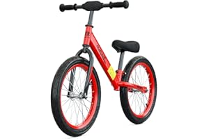 BUEUWE 16 inch Balance Bike for 4 5 6 7 8 Year old Boys Girls, Kids No Pedal Bikes with Adjustable Seat, Toddler Walking Training Bicycle, Children's Toys Gifts