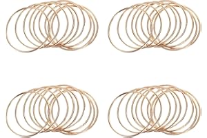Stafeny Confezione da 40 Anelli in Metallo con acchiappasogni in Oro da 3 Pollici, Anelli in macramé per acchiappasogni e Artigianato