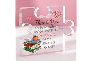 WELSKY Teacher Gifts, Engraved Acrylic Block Gifts for Teacher, Christmas Birthday Teacher Gifts for Women, Thank you Teacher Gifts-2