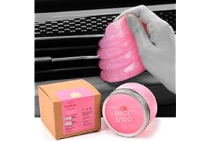 ToysButty Car Cleaning Gel Detailing Kit, Interior Car Accessories Car Cleaner with High End Strawberry Scented Cleaning Putty, Dust Cleaning Gel For Keyboard Apple Laptop, Car Cleaning Products