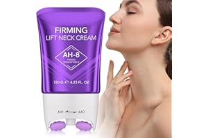 CHENYAYUN AH8 Firming Neck Cream Tightener Built-in 360 Degree Massage Roller for Lifting & Firming Turkey Neck/Face/Eye/Chest, Reducing Wrinkle/Fine Lines, Moisturizing & Hydrating & Smoothing|120G/4.23 Oz
