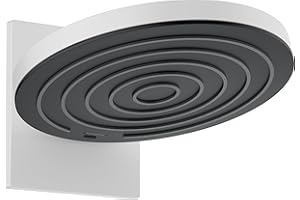 hansgrohe Kopfbrause Pulsify S, Brausekopf 260mm, Duschkopf mit Wandanschluss, Regendusche mit 2 Strahlarten, Mattweiß