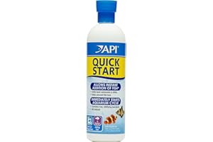 API QUICK START Freshwater and Saltwater Aquarium Nitrifying Bacteria Bottle,White, 473 ml