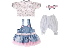 HEHUZY Reborn Dolls 20-22 Inch Outfit Baby Doll Clothes Set, Accessories Newborn Girl&Boy , 4 Pieces, Panda Print