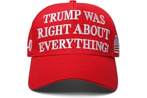 GODVINTAGE Trump was Right About Everything Chapeau Trump MAGA Chapeaux Donald Trump 2024 45-47 avec drapeau américain Casquette de baseball