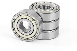 JESUSTREE 4 Pièces 695ZZ Roulements à Billes 5x13x4mm Acier chromé et Prélubrifié, 695-2Z Roulement à billes Miniature en Métal Double Blindage, pour Planches à roulettes, Scooters, Patins