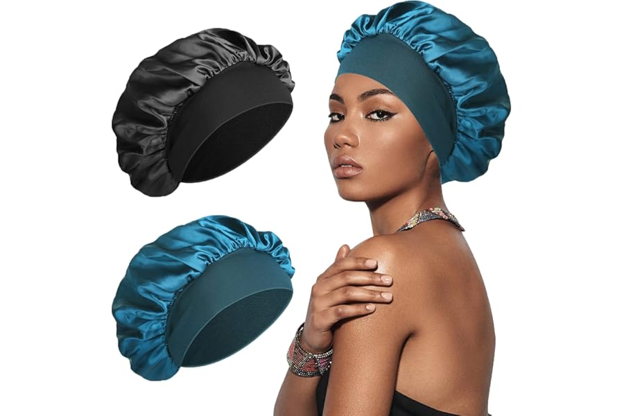 SWEET VIEW Silk Bonnet Satin Bonnet, Silk Hair Wrap for Sleeping, Soft and Comfortable Silk Sleep Cap