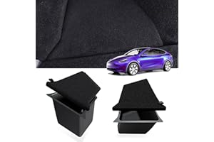 TOPABYTE trasero trasero organizador de la caja de almacenamiento de la caja lateral con tapa para 2021-2024 Accesorios interiores del Model 3 Tesla (hecho en China-2pcs)