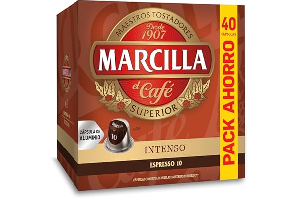 Marcilla Café Cápsulas Intenso - 40 Cápsulas Compatibles Nespresso