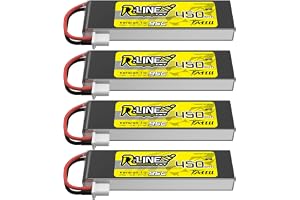 Tattu 1S 3,8 V 450 mAh LiHV batteri BT2.0 R-Line 4-pack för Micro FPV