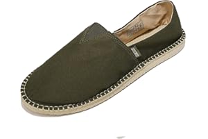 Qomo goose Espadrilles für Damen Herren Low-Top Leinenschuhe Flacher Slippers Klassisch Slip-On Segeltuchschuhe Gr.35-47