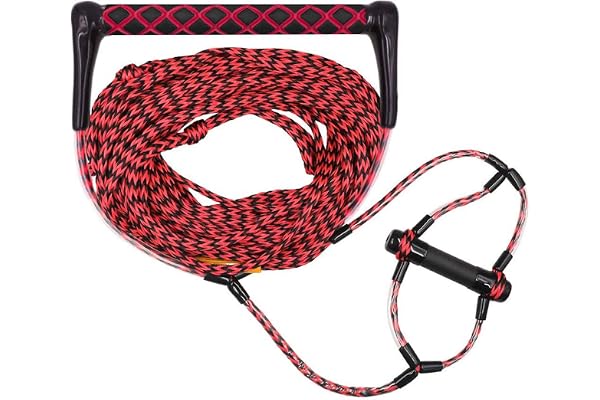 Wakeboardrep, vattenskidor, vattenbräda, aluminiumkärnhandtag, 4 sektioner, släpvagn, bogserslang, kapacitet, CueWater Ski Rope Wakeboard Rop