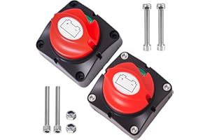 Battery Isolator Switch 12V-48V 275A, Gekufa Battery Disconnect Isolator Switch Waterproof Master Battery Cut Off Kill Switch for Car Marine RV ATV Boat 2 Pack