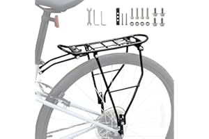 ZUKKA Rear Bike Rack Luggage Alloy Aluminium Bike Cargo Rack Height Adjustable Suitable for 26"-29"/700C Bikes for Mountain Bike Road Bike