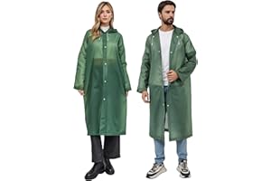 welsberg 2x Ponczo przeciwdeszczowe dla kobiet i mężczyzn, wodoszczelne, oddychające, ochrona przed deszczem na rower, wędrówki, wędkowanie, sport, zielony