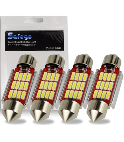 Safego 4x Lampadine LED C5W Canbus - Luci Interna Auto E Targa, Bianco 6000K, Senza Errori - Foto 9