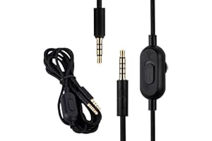 AIMFACT Gaming Audio Replacement Cable Compatible with Logitech G PRO G PRO X G233 G433 Gaming Headsets, 3.5mm Headsets Aux Cord Auxiliary Replacement Stereo Cable with Inline Mute Volume Control (6 FT/2 m)