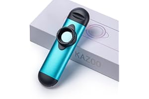 Deekec Metal Kazoo with 5 extra Membranes and Adjustable Tone for Guitar, Ukulele, Violin, Piano, Keyboard, Easy to Learn Musical Instruments (Light Blue)