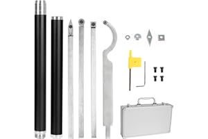 EUNEWR Utensili Per Tornitura Del Legno Utensili da Tornio in Legno per Metallo,Con Lame di Ricambio,impugnatura di prolunga e custodia,per Intaglio del Legno,Intaglio di Mobili,Hobbyisti DIY (Nero)