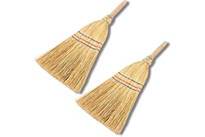 Novatool Lot de 2 petits balais de voyage avec manche court - 40 cm - Pour enfants - Idéal comme balai pour enfants et de camping