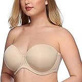 DotVol Women's Multiway Strapless Bra Full Coverage Underwire Contour Beauty Back Plus Size Bra