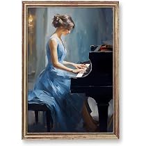 Painting Woman Playing Piano Simon Quadrat, Girl At The Piano | NEAC
