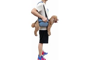 COODEO Porteur pour Chien Sling, Sac à Dos d'urgence pour Le Soutien des Pattes d'animal de Compagnie et Harnais de Levage pour Chiens, Porte-Chien pour Chiens âgés souffrant d'arthrite(M, Bleu)
